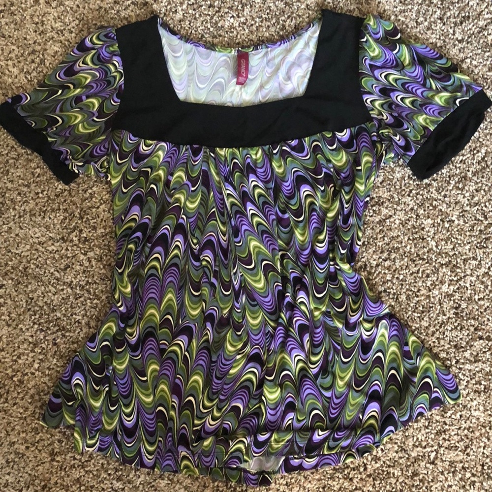Gitano 18/20 square neck print shirt